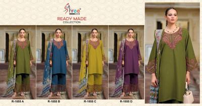 Shree Fabs R 1855 catalog wholesale pakistani suits new delhi