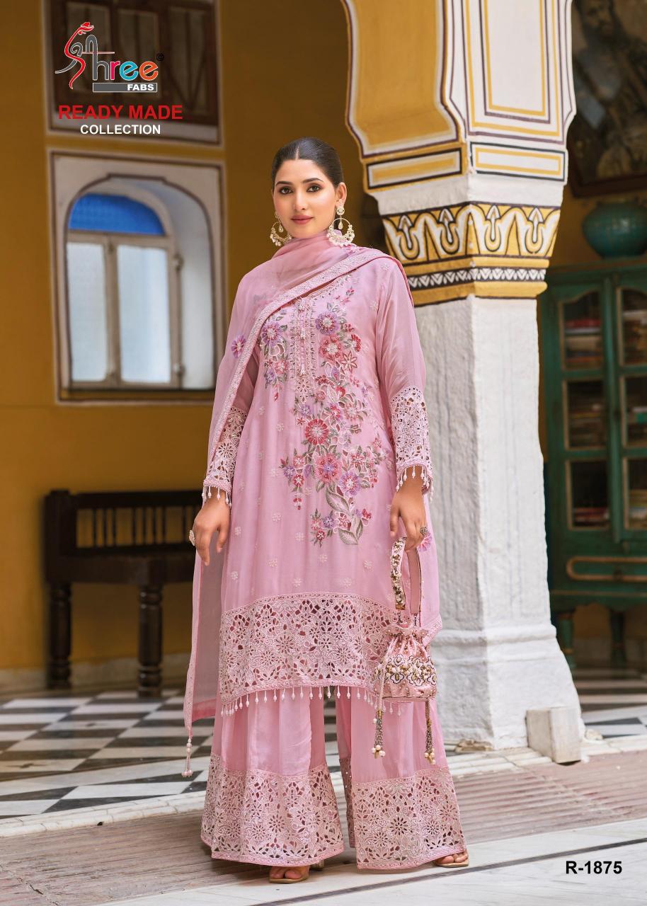 Shree Fabs R 1875 catalog pakistani designer suits surat wholesalers