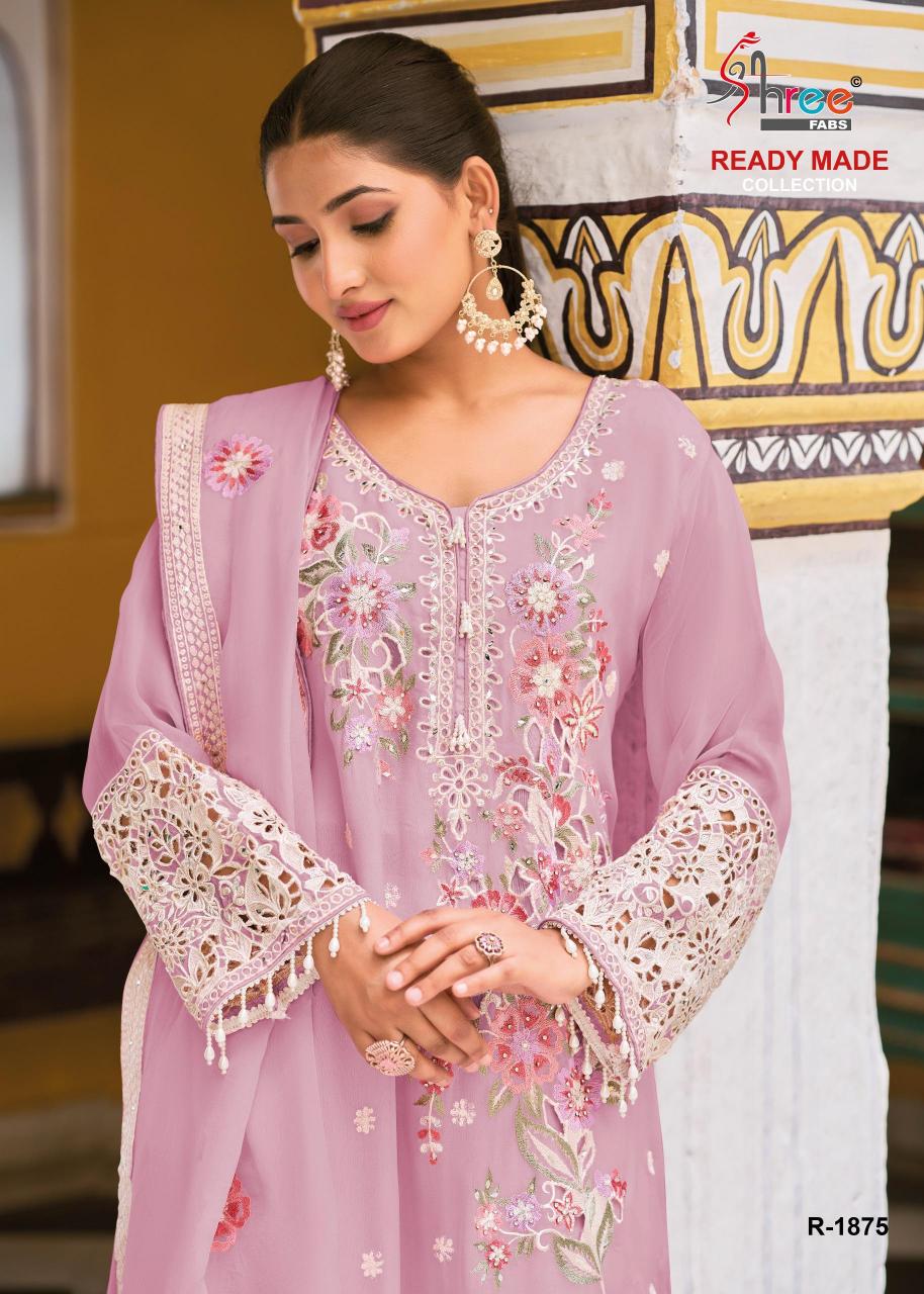 Shree Fabs R 1875 catalog pakistani designer suits surat wholesalers