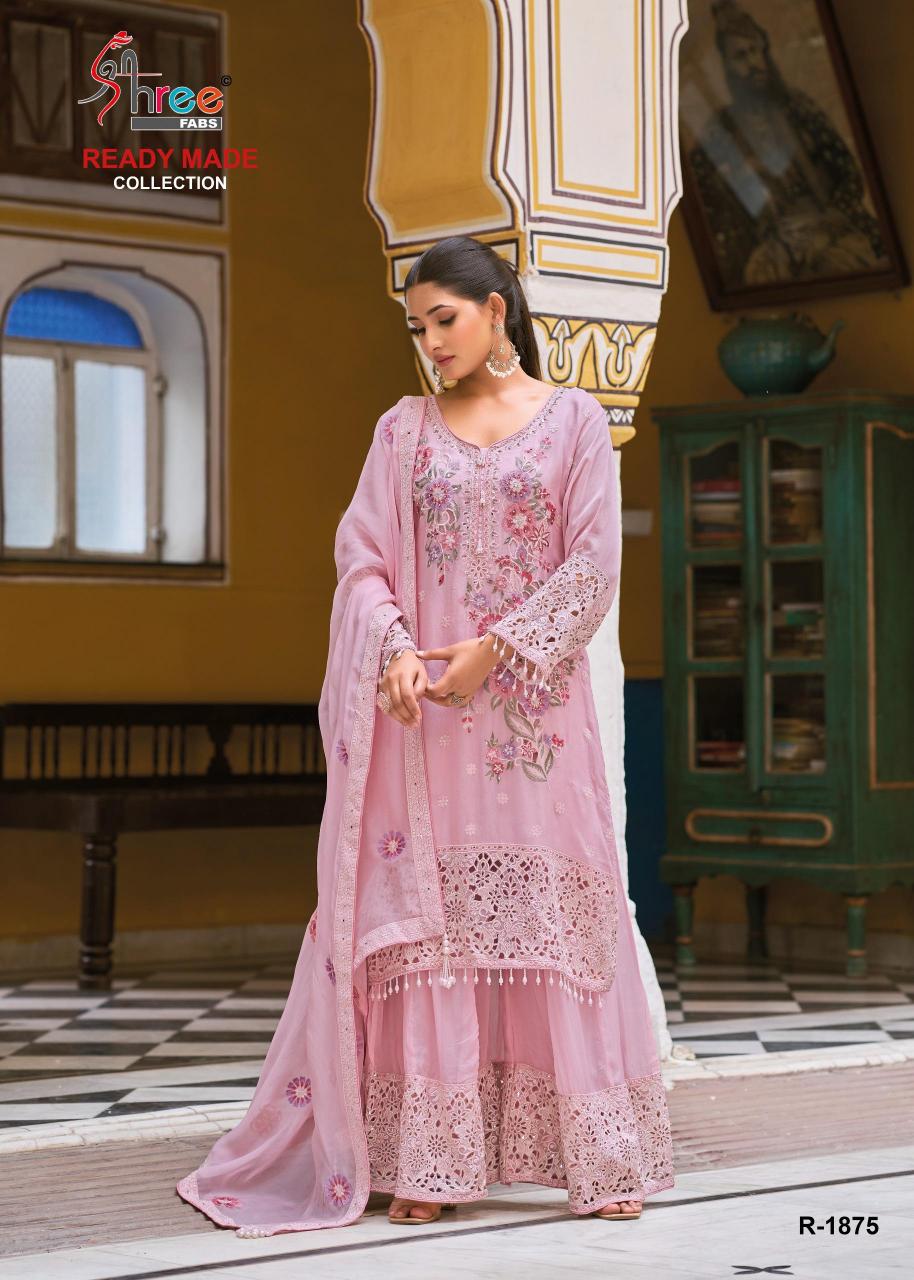 Shree Fabs R 1875 catalog pakistani designer suits surat wholesalers