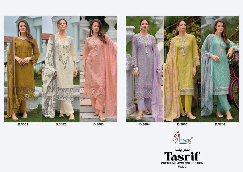 Shree Fabs Tasrif Premium Lawn Collection Vol 3 catalog Chiffon Dupatta pakistani suits online shopping usa