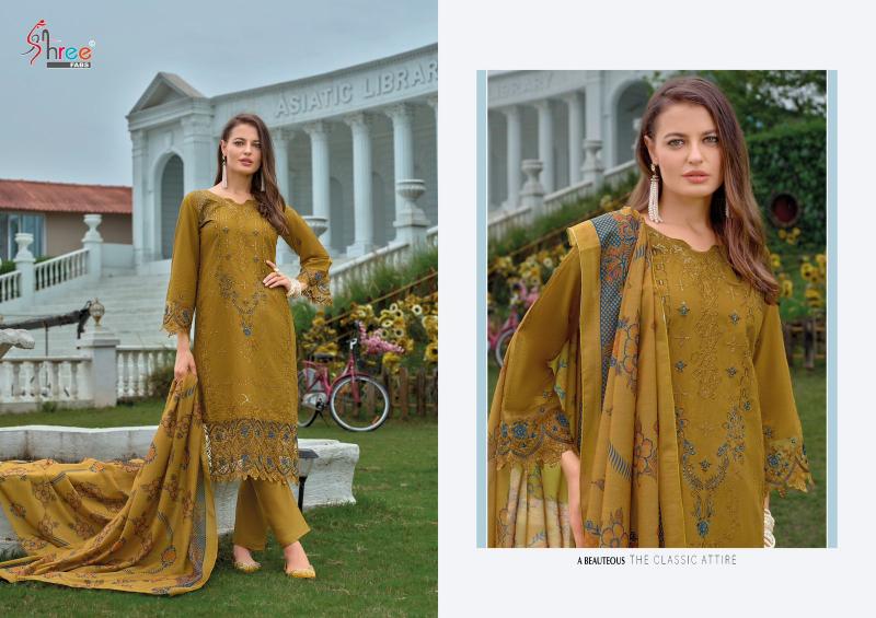 Shree Fabs Tasrif Premium Lawn Collection Vol 3 catalog Chiffon Dupatta pakistani suits online shopping usa