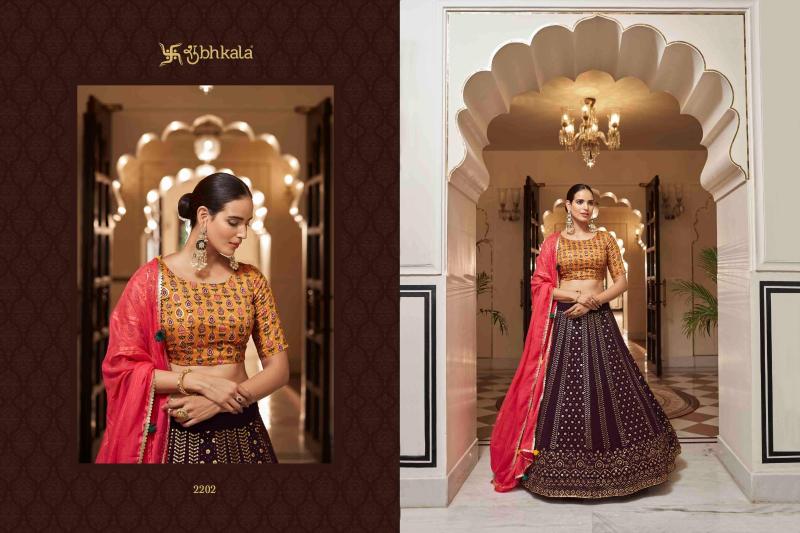 Shubhkala Bridesmaid Vol 24 Nx catalog brocade lehenga online india