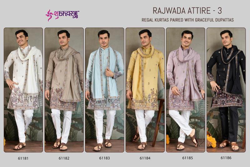 Shubhvastra Rajwada Attire vol 3 catalog indian wedding men kurtis