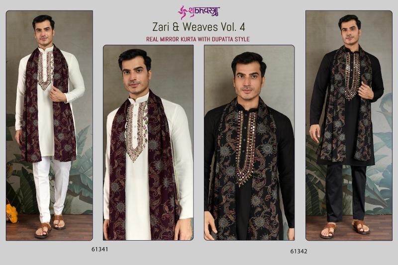 Shubhvastra Zari & Weaves Vol 4 catalog indian designer mens kurtis 