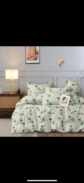 Siara 108X108(9ftX9ft) King size pure glacé cotton premium bedsheets 
