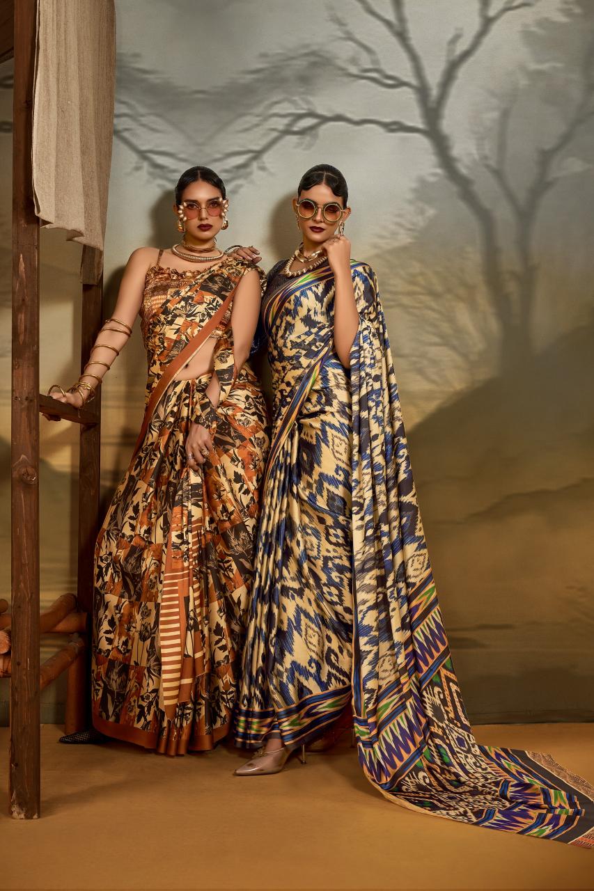 Sosy Satin Silk catalog surat printed satin sarees