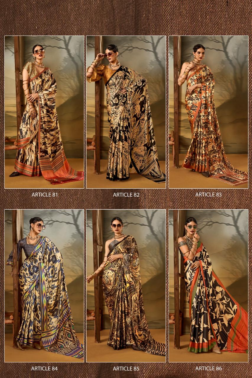 Sosy Satin Silk catalog surat printed satin sarees