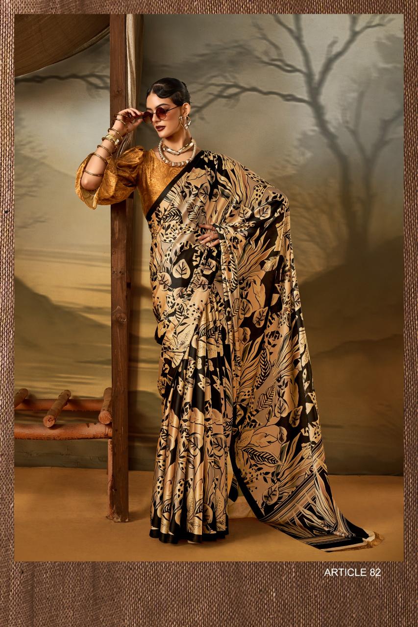 Sosy Satin Silk catalog surat printed satin sarees