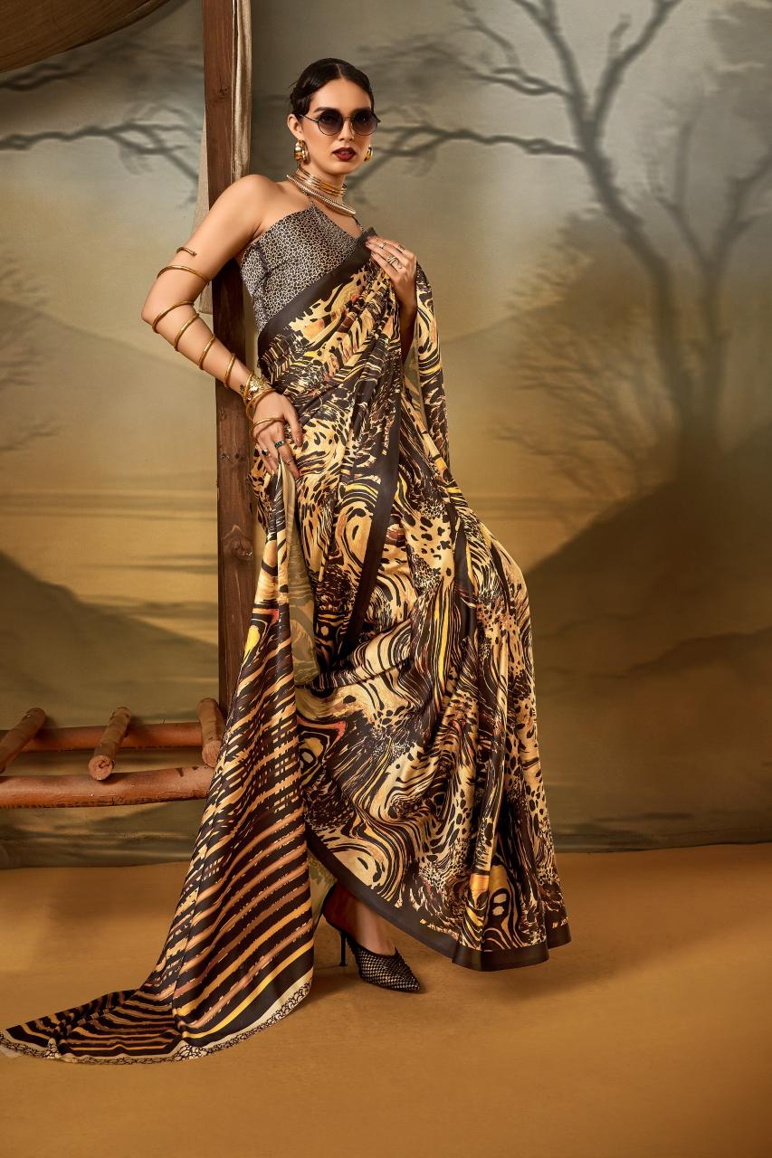 Sosy Satin Silk catalog surat printed satin sarees