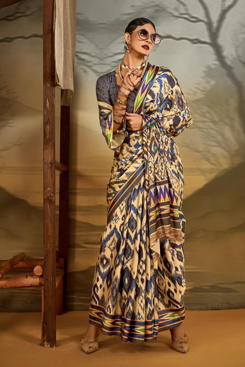 Sosy Satin Silk catalog surat printed satin sarees