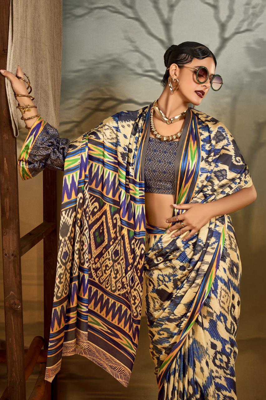 Sosy Satin Silk catalog surat printed satin sarees