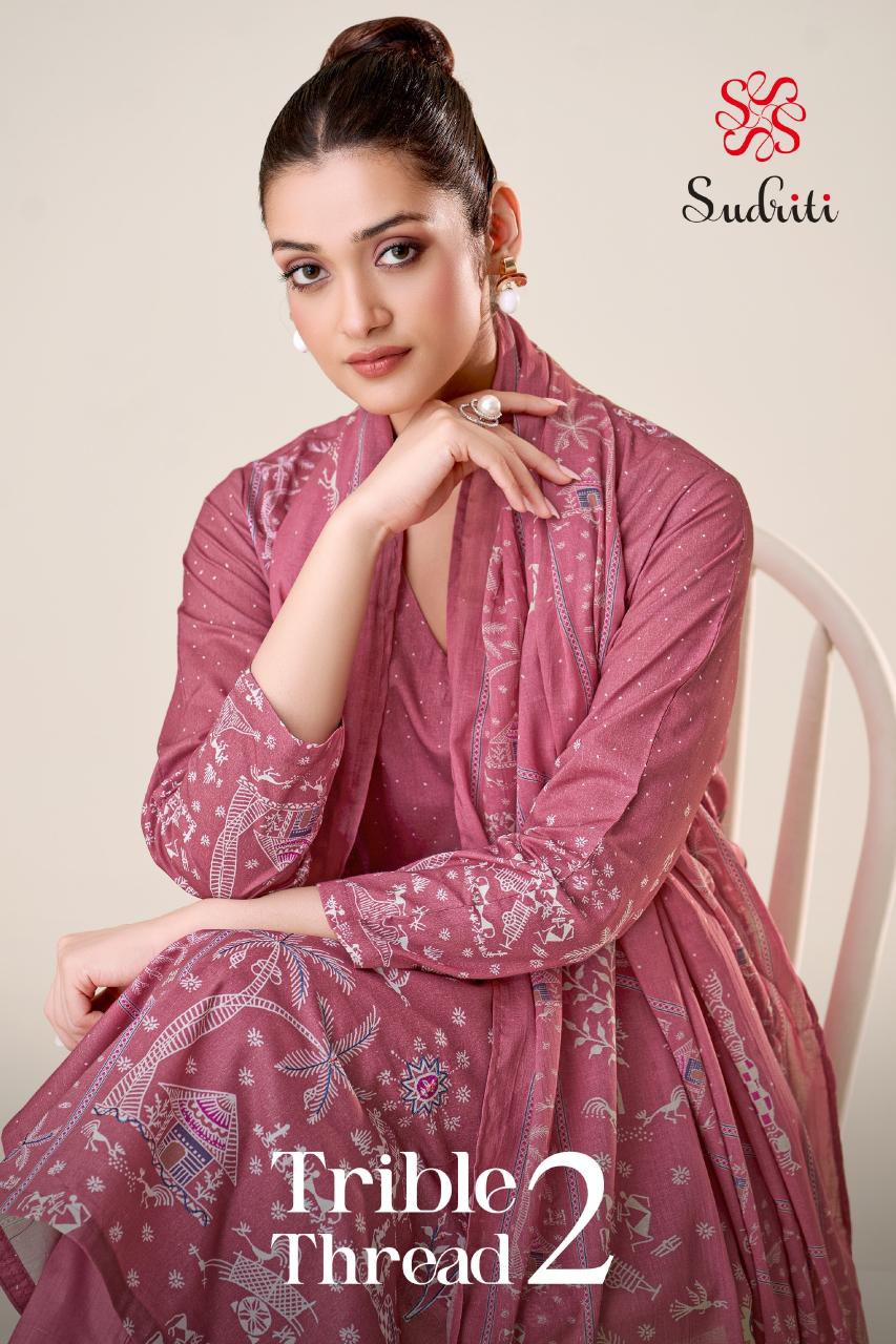 Sudriti Trible Thread vol 2 Catalog wholesale dealers of salwar kameez in ahmedabad