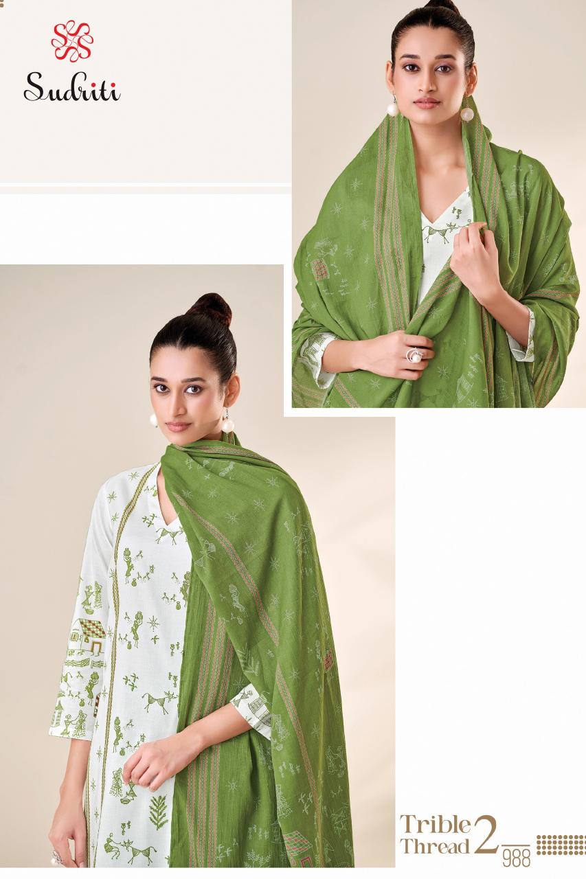 Sudriti Trible Thread vol 2 Catalog wholesale dealers of salwar kameez in ahmedabad