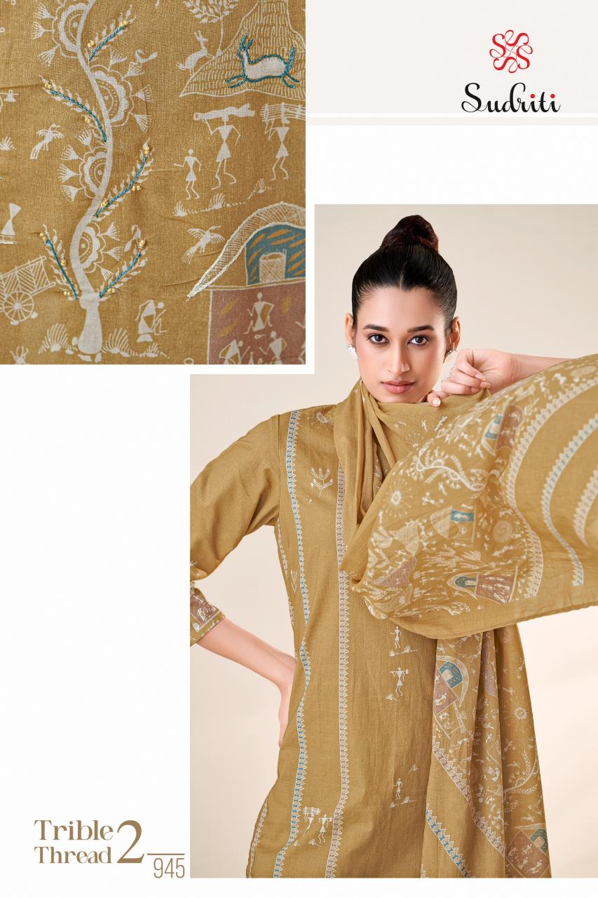 Sudriti Trible Thread vol 2 Catalog wholesale dealers of salwar kameez in ahmedabad