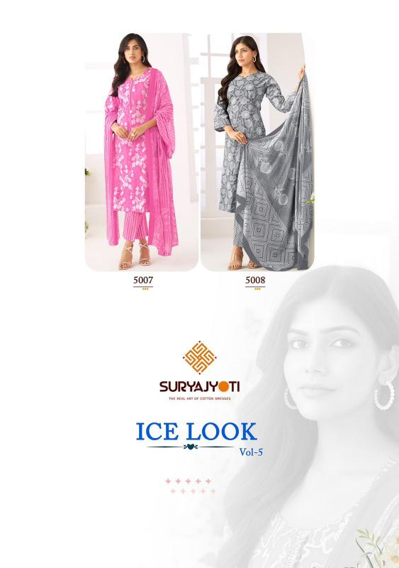 SuryaJyoti Ice Look Vol-05 - Dress Material  - Wholesale Catalog