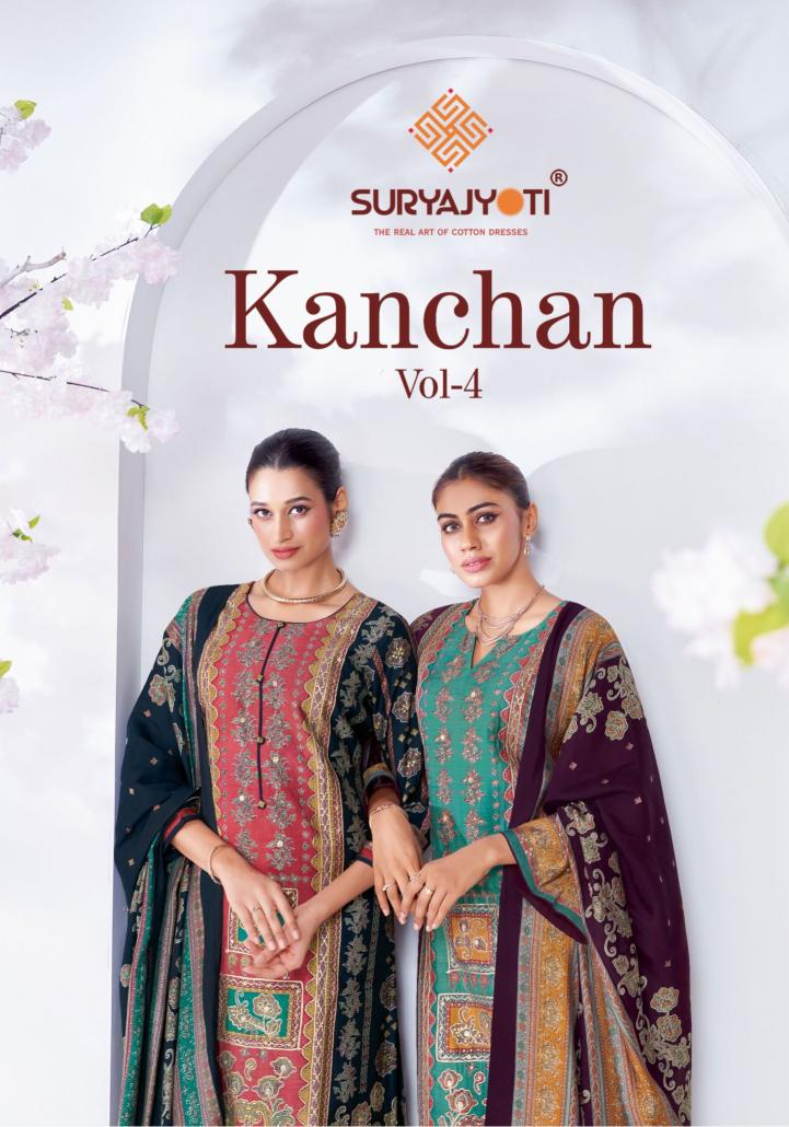 SuryaJyoti Kanchan Vol-04 - Dress Material  - Wholesale Catalog