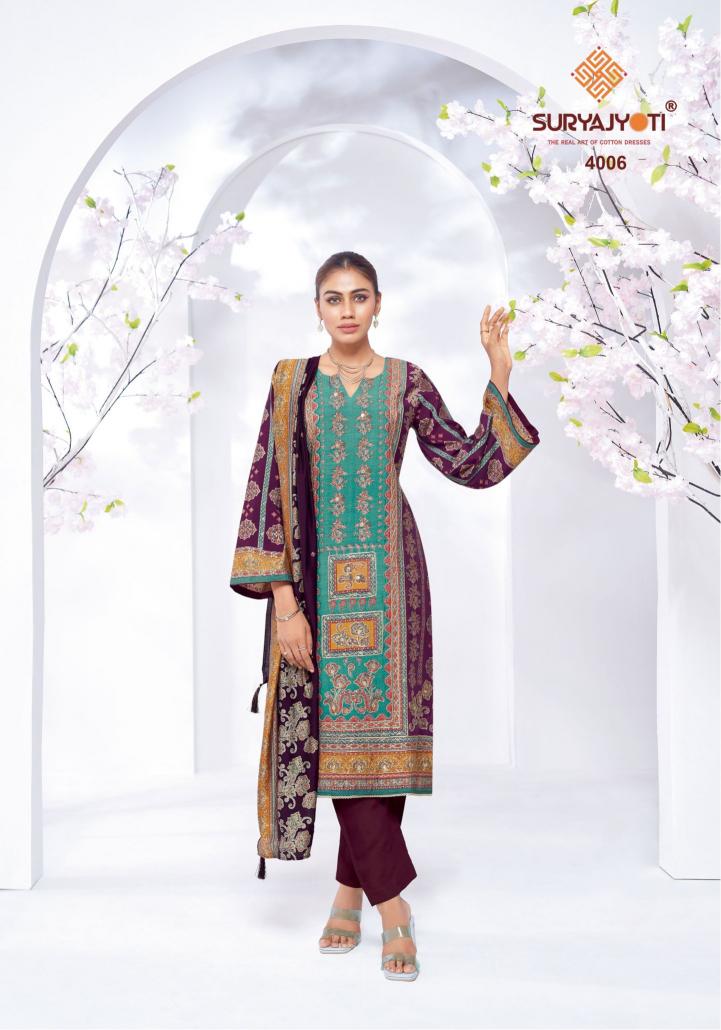SuryaJyoti Kanchan Vol-04 - Dress Material  - Wholesale Catalog