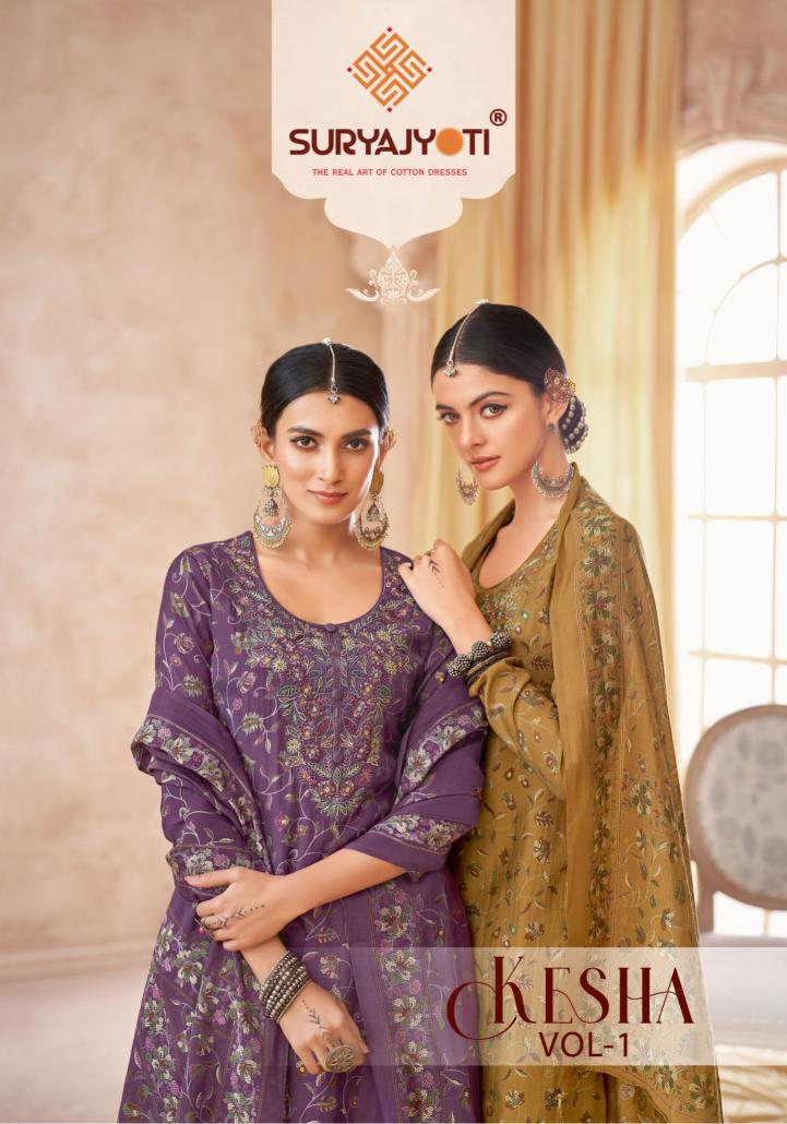 SuryaJyoti Kesha Vol-01 - Dress Material  - Wholesale Catalog