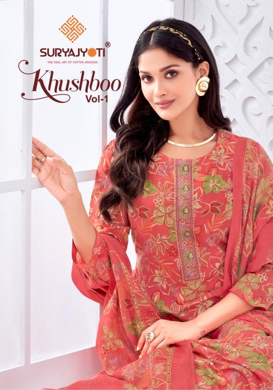 SuryaJyoti Khushboo Vol-01 – Dress Material - Wholesale Catalog