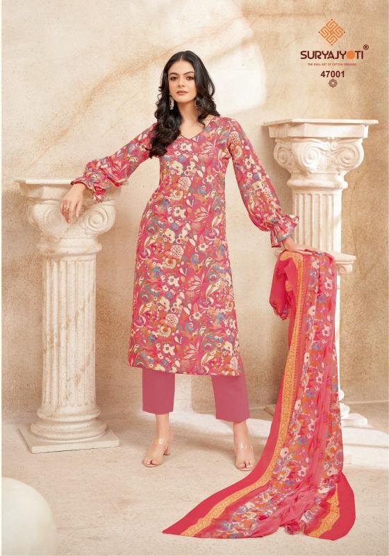 SuryaJyoti Naishaa Vol-47 - Dress Material  - Wholesale Catalog