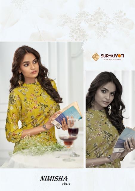 Suryajyoti Nimisha Vol-1 – A-Line Kurti With Pant Cord Set - Wholesale Catalog
