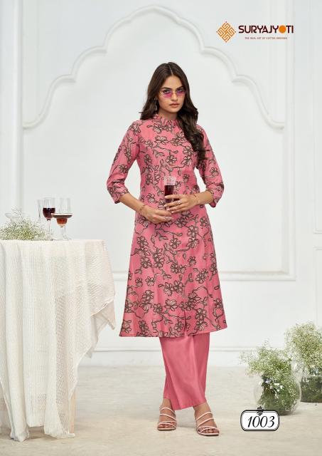 Suryajyoti Nimisha Vol-1 – A-Line Kurti With Pant Cord Set - Wholesale Catalog