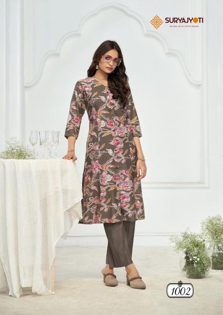Suryajyoti Nimisha Vol-1 – A-Line Kurti With Pant Cord Set - Wholesale Catalog