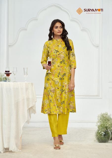 Suryajyoti Nimisha Vol-1 – A-Line Kurti With Pant Cord Set - Wholesale Catalog