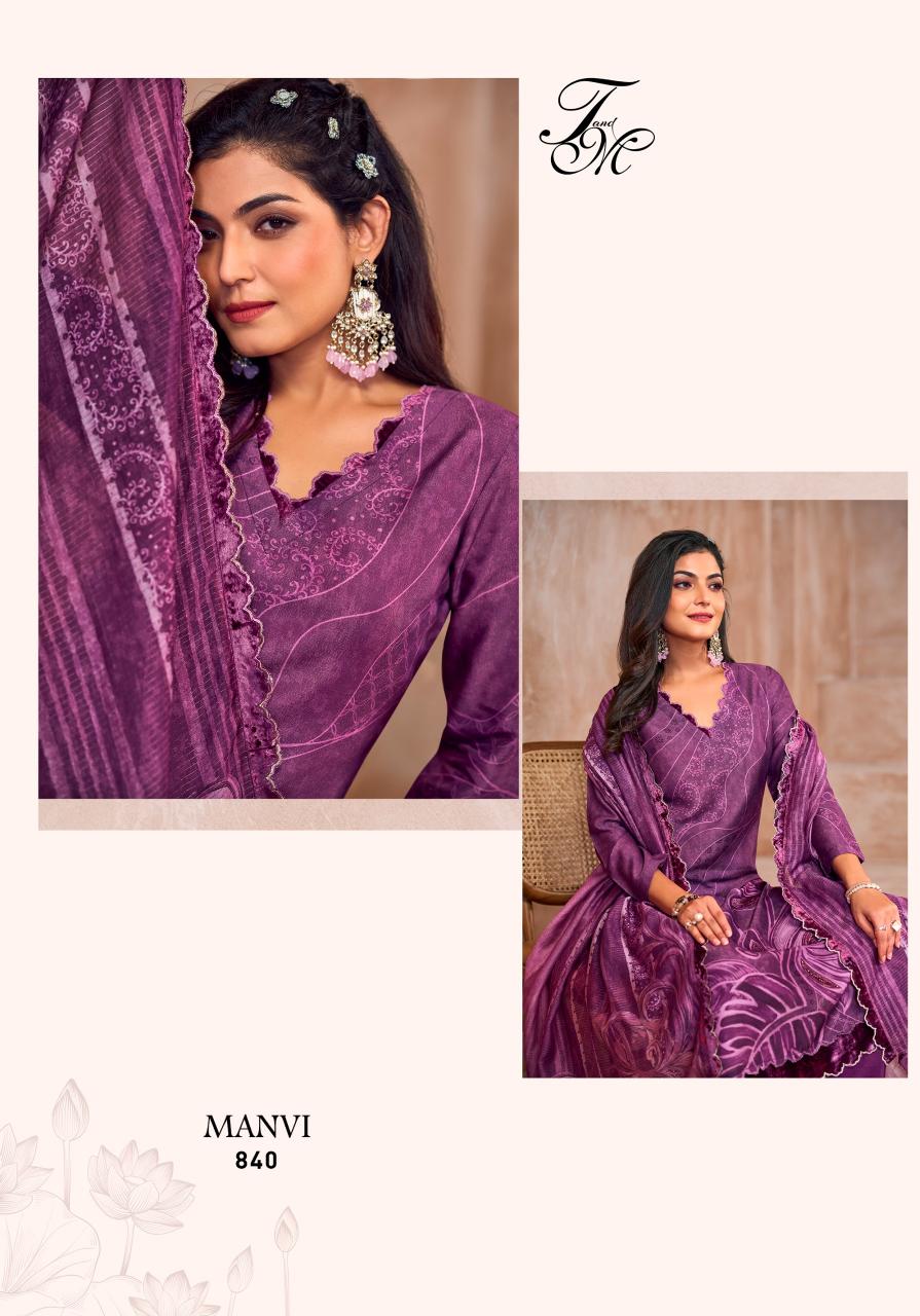 T&M Manvi catalog buy wholesale salwar kameez surat