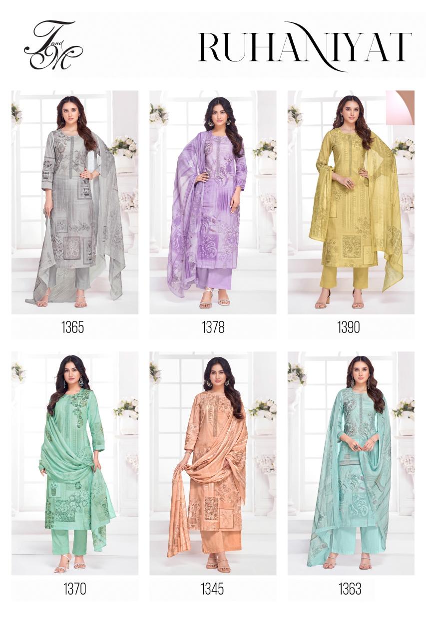 T&M Ruhaniyat catalog surat salwar kameez wholesalers online