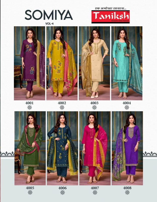 Taniksh Somiya Vol 4 catalog indian party wear kurtis online