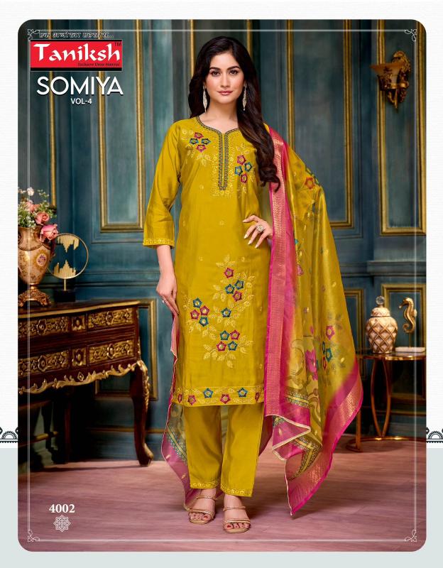 Taniksh Somiya Vol 4 catalog indian party wear kurtis online