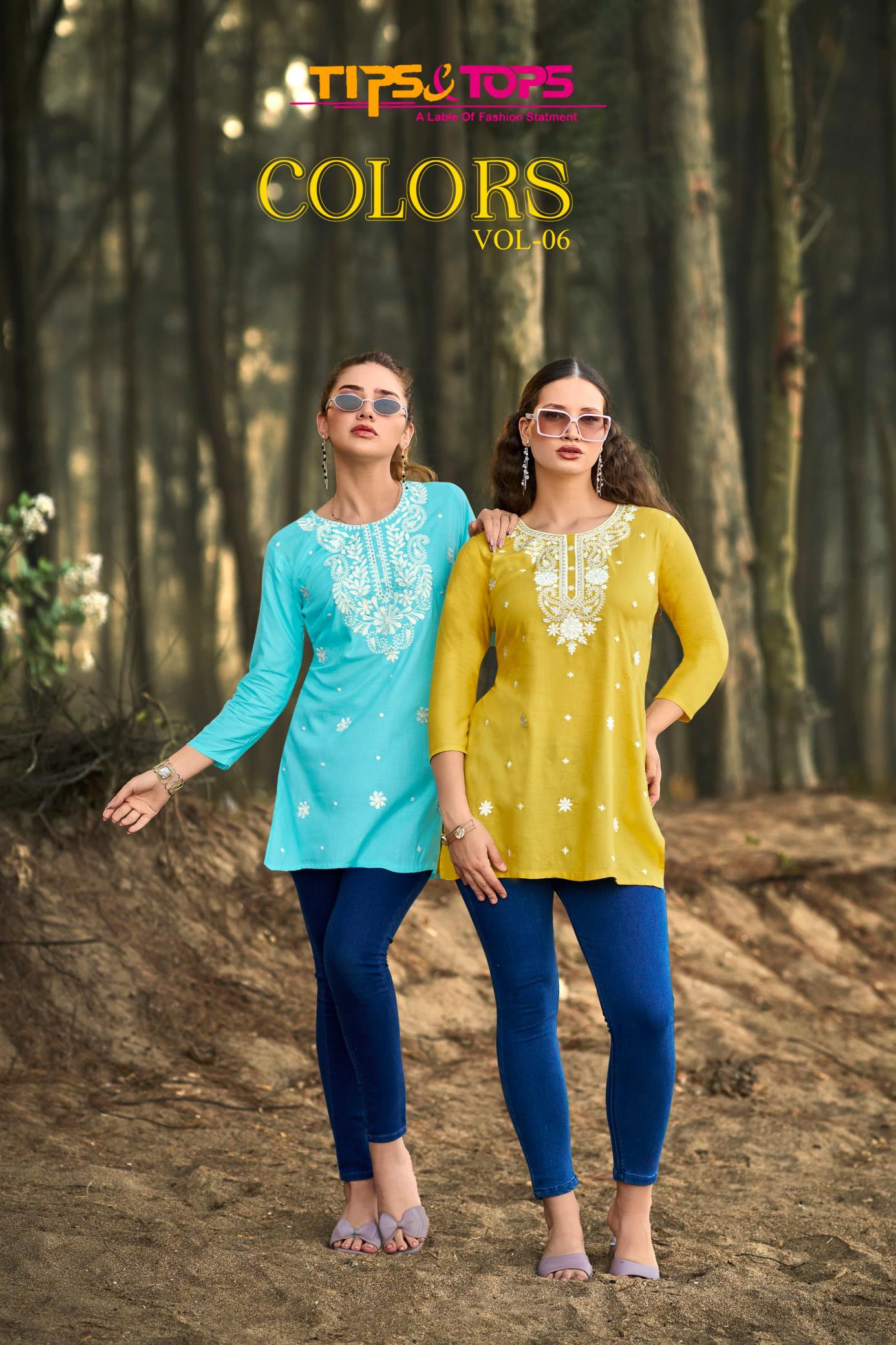 Tips & Tops Colors Vol 06 Catalog short indian kurtis for women