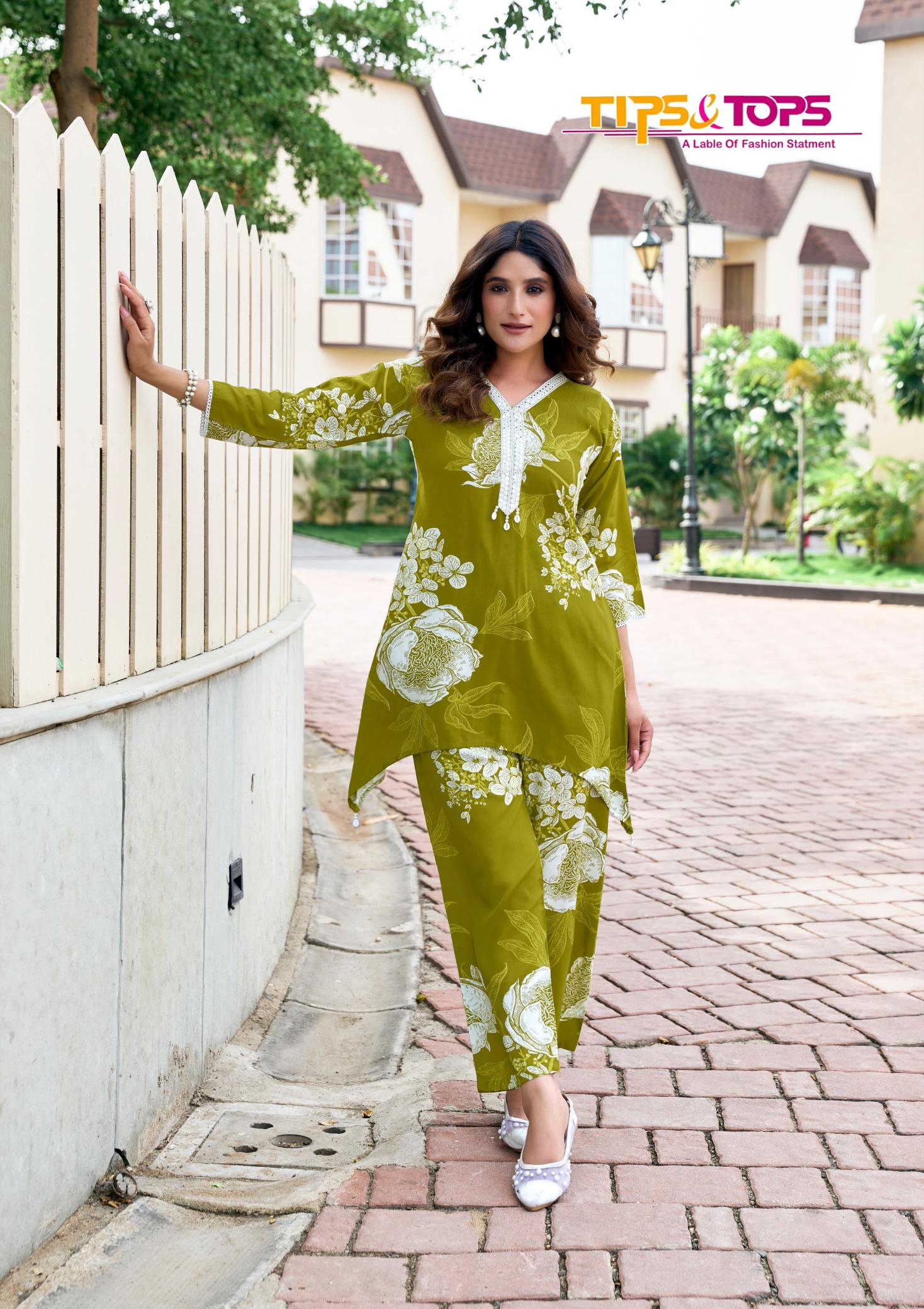 Tips & Tops Lifestyle vol 2 catalog reyon print wholesale co ord sets manufacturers in india