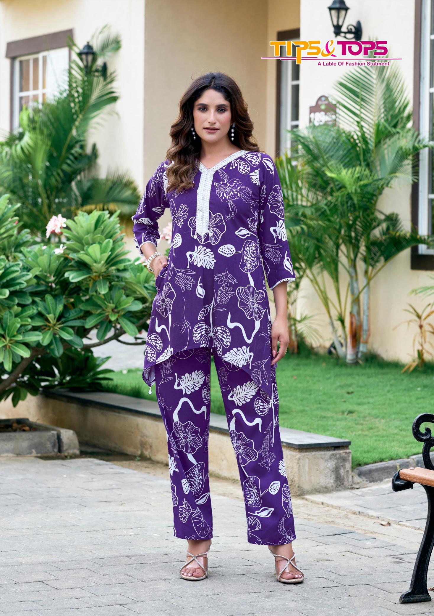 Tips & Tops Lifestyle vol 2 catalog reyon print wholesale co ord sets manufacturers in india