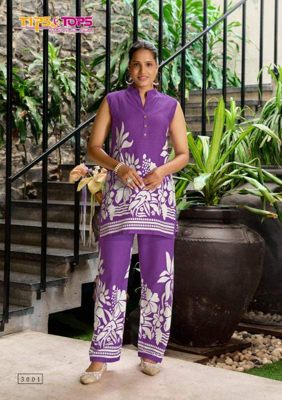 Tips & Tops Summer Beauty vol 3 catalog reyon print wholesale co ord sets