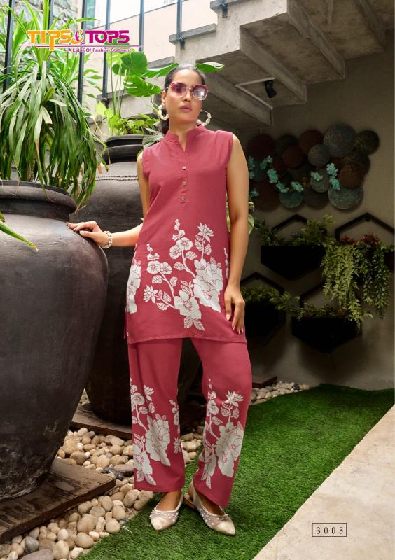 Tips & Tops Summer Beauty vol 3 catalog reyon print wholesale co ord sets