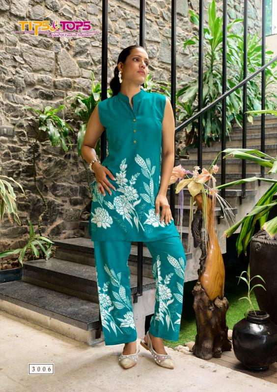Tips & Tops Summer Beauty vol 3 catalog reyon print wholesale co ord sets