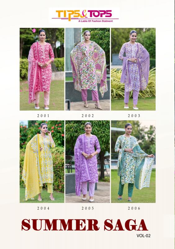 Tips & Tops Summer Saga Vol 2 Catalog indian jaipuri kurtis online dubai