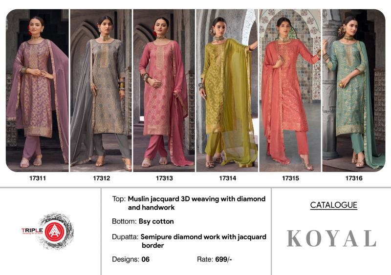 Triple Aaa Koyal catalog wholesale designer stylish salwar kameez 