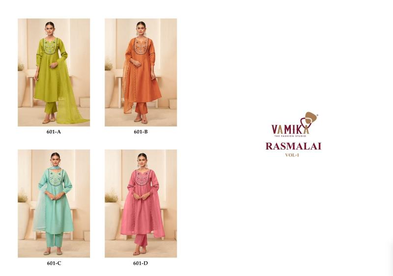 Vamika Rasmalai Vol 1 (D.NO.601A To 601D) catalog ladies kurti supplier in india