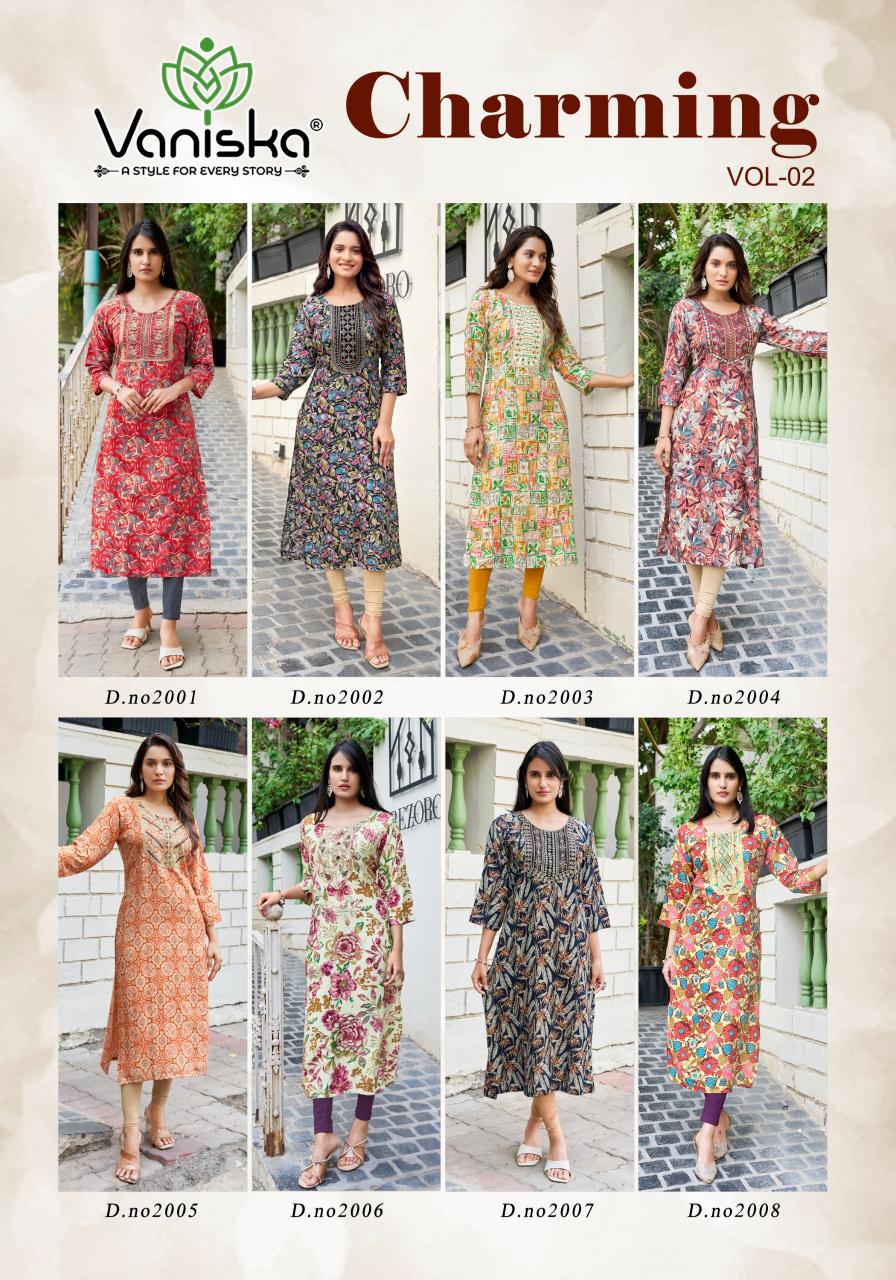 Vaniska Charming Vol 2 catalog indian kurti for women usa