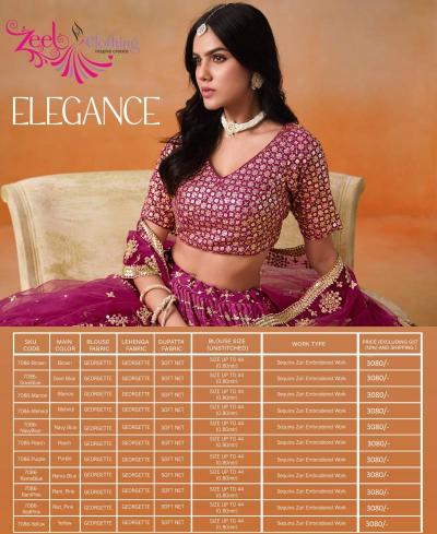 Zeel Clothing Elegance catalog best lehenga market in india