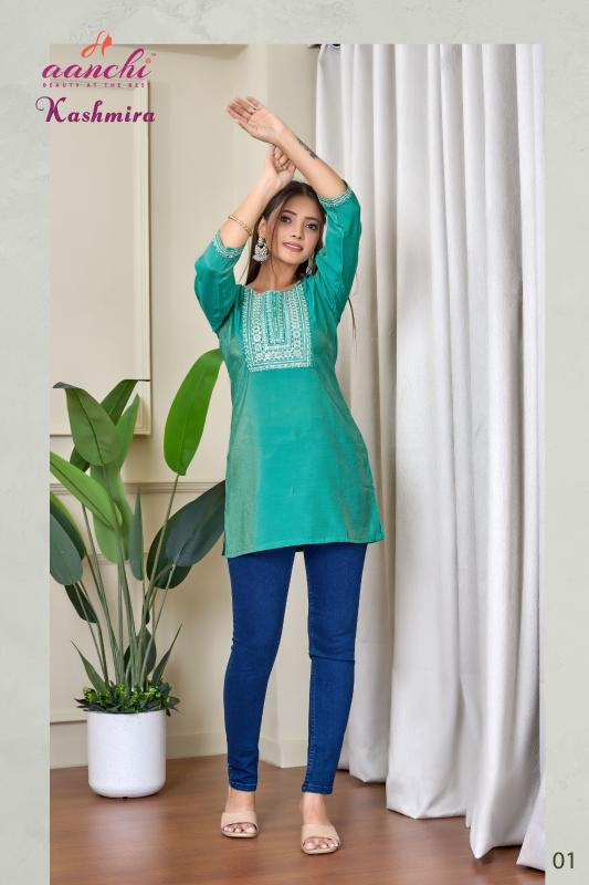 Aanchi Kashmira Catalog indian kurti tunic womens tops