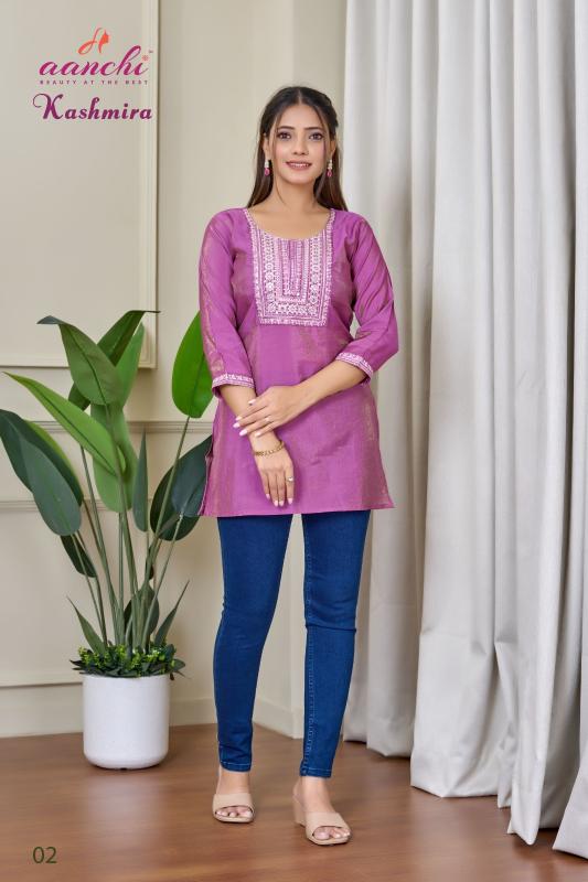 Aanchi Kashmira Catalog indian kurti tunic womens tops