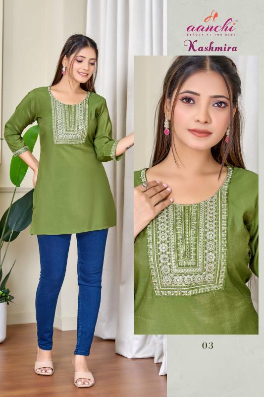 Aanchi Kashmira Catalog indian kurti tunic womens tops