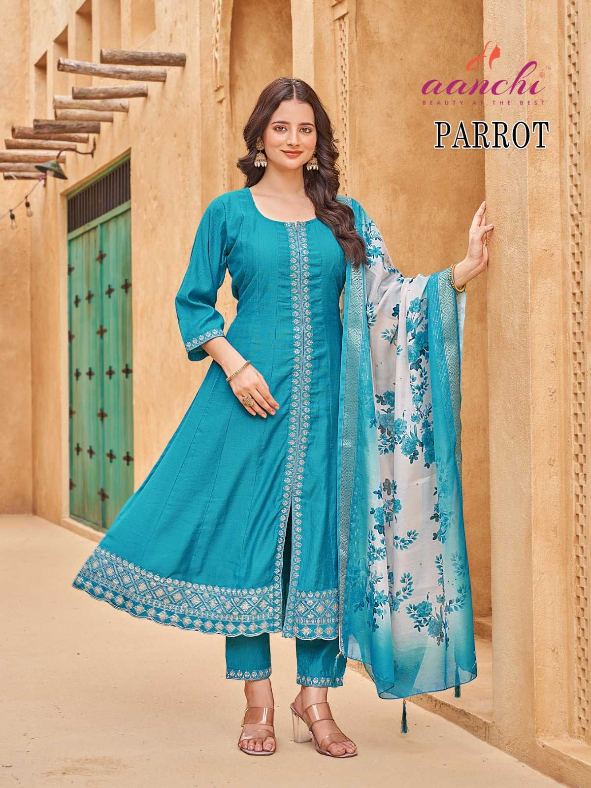 Aanchi Parrot catalog indias kurti
