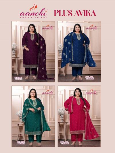 Aanchi Plus Avika catalog trendy indian kurtis