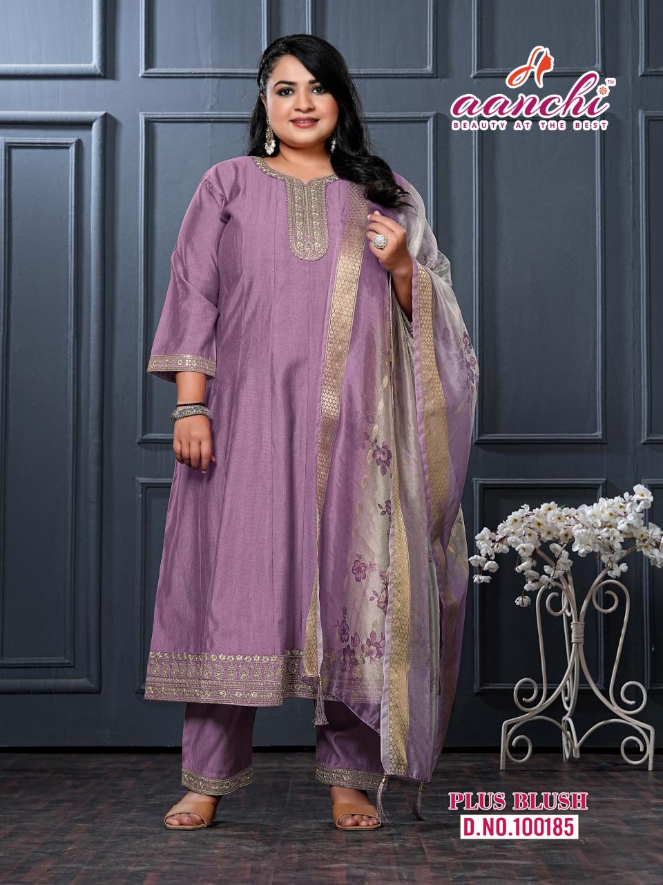 Aanchi Plus Blush catalog plus size kurti in india
